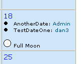 Moon Phase on Month View